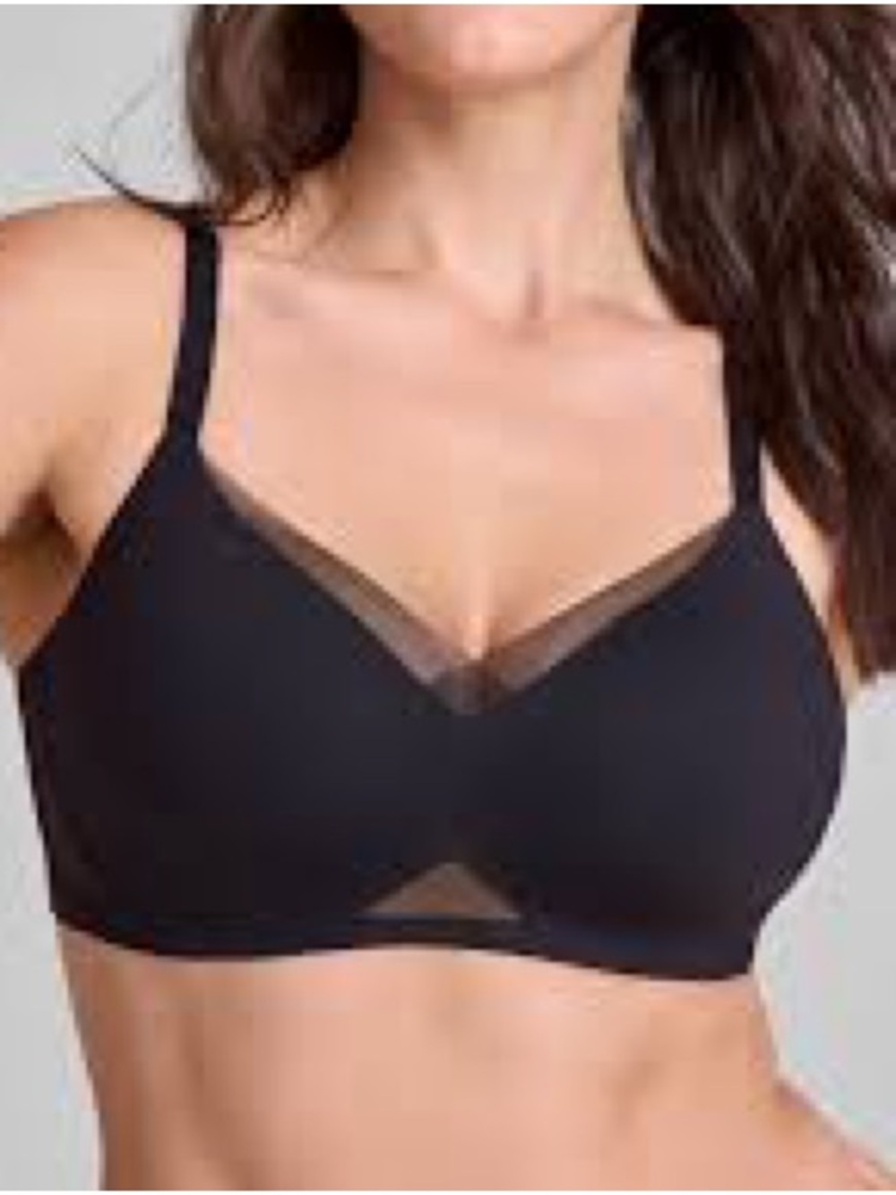 HONEYLOVE Black Padded Cups Comfort Wireless Bra Size 38B/C (L)